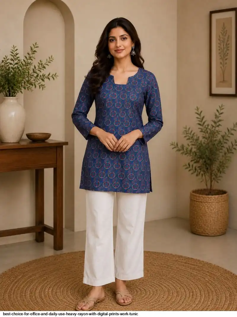 HEAVY RAYON WITH DIGITAL PRINTS WORK TUNIC 10