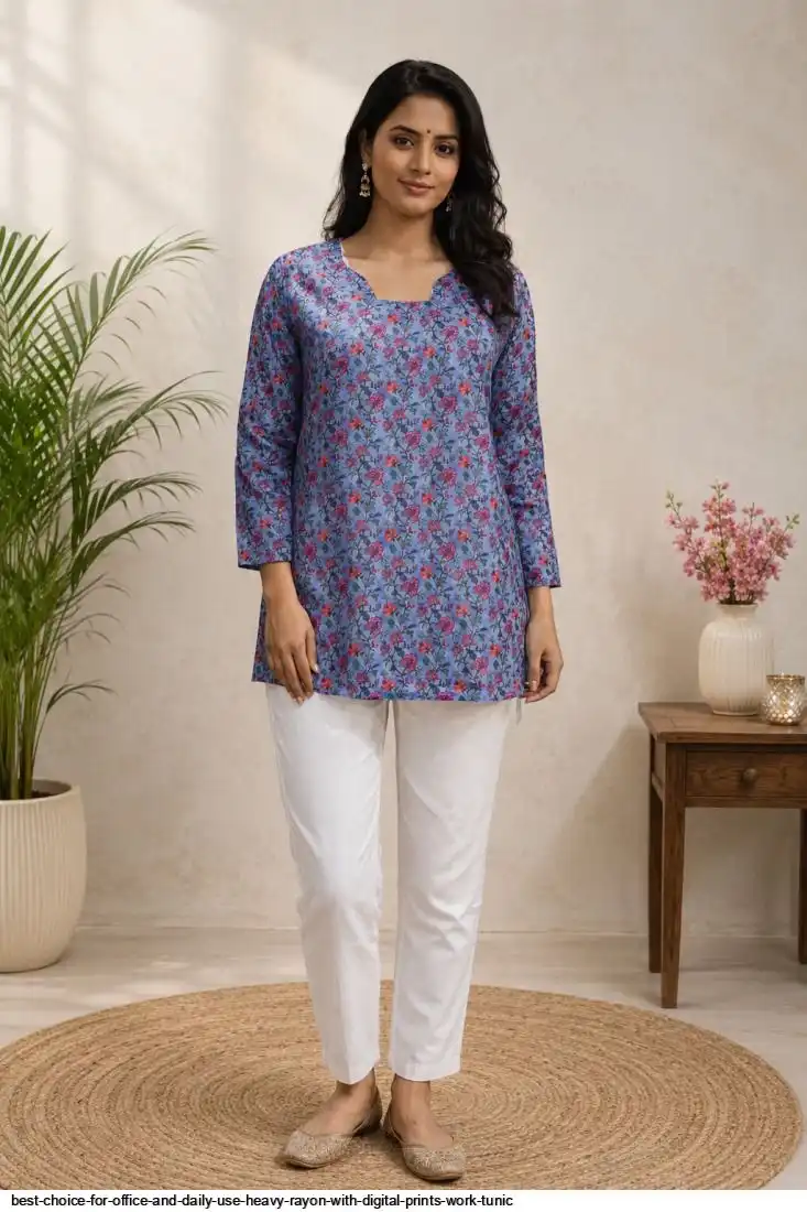 HEAVY RAYON WITH DIGITAL PRINTS WORK TUNIC 13