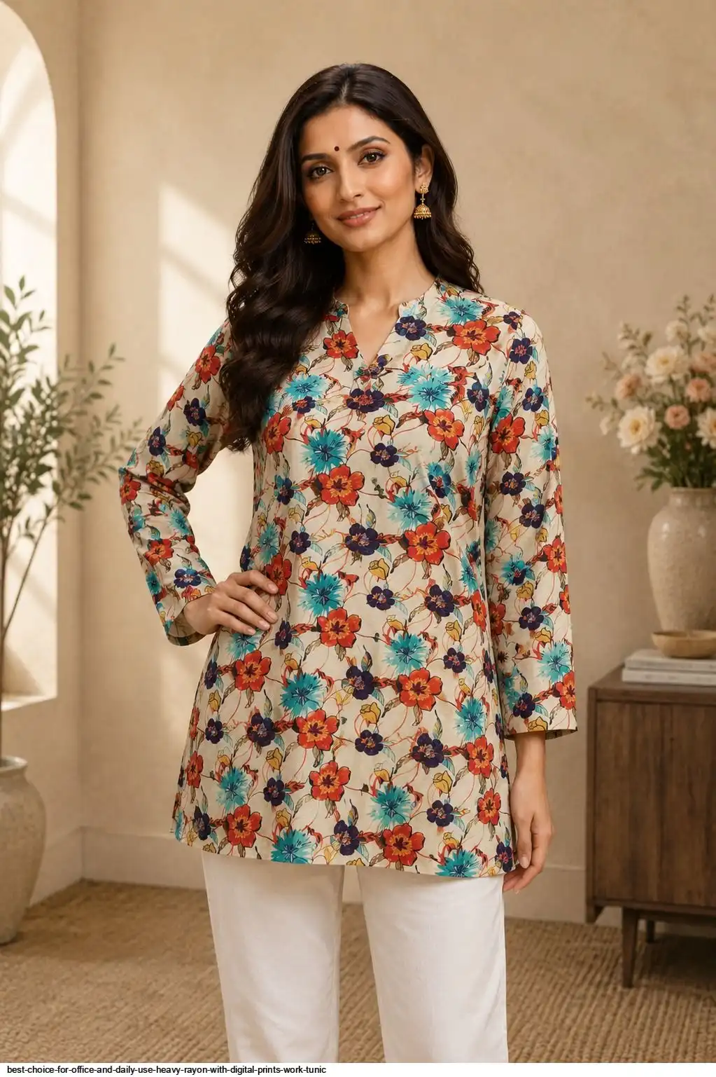 HEAVY RAYON WITH DIGITAL PRINTS WORK TUNIC 14