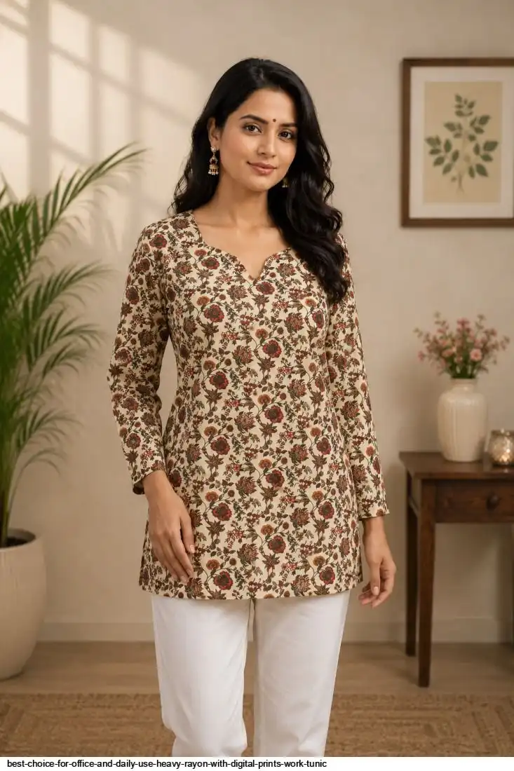 HEAVY RAYON WITH DIGITAL PRINTS WORK TUNIC 15