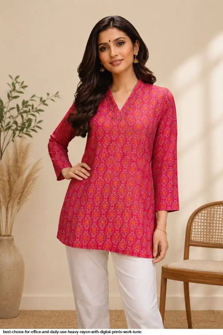 HEAVY RAYON WITH DIGITAL PRINTS WORK TUNIC 17