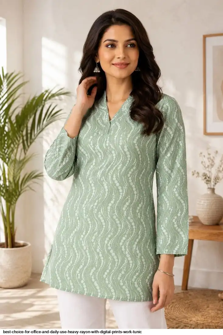 HEAVY RAYON WITH DIGITAL PRINTS WORK TUNIC 19