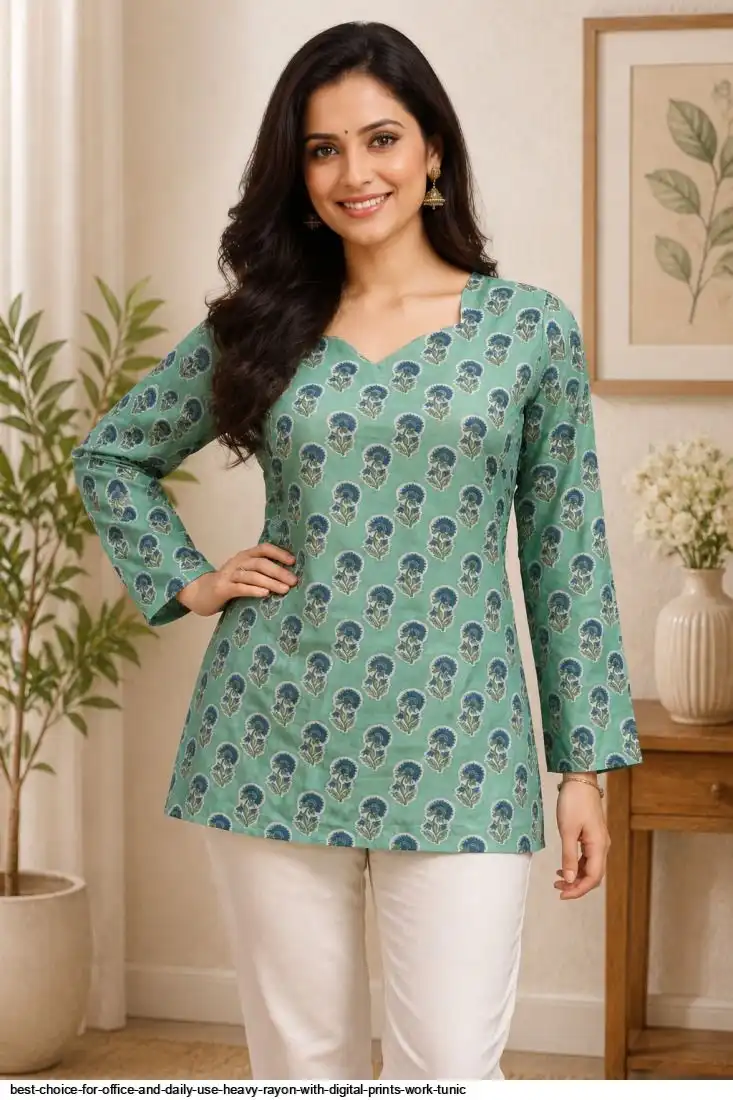 HEAVY RAYON WITH DIGITAL PRINTS WORK TUNIC 21