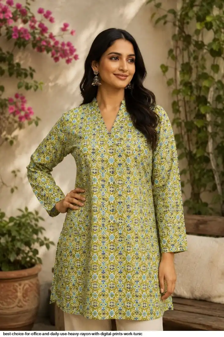 HEAVY RAYON WITH DIGITAL PRINTS WORK TUNIC 20