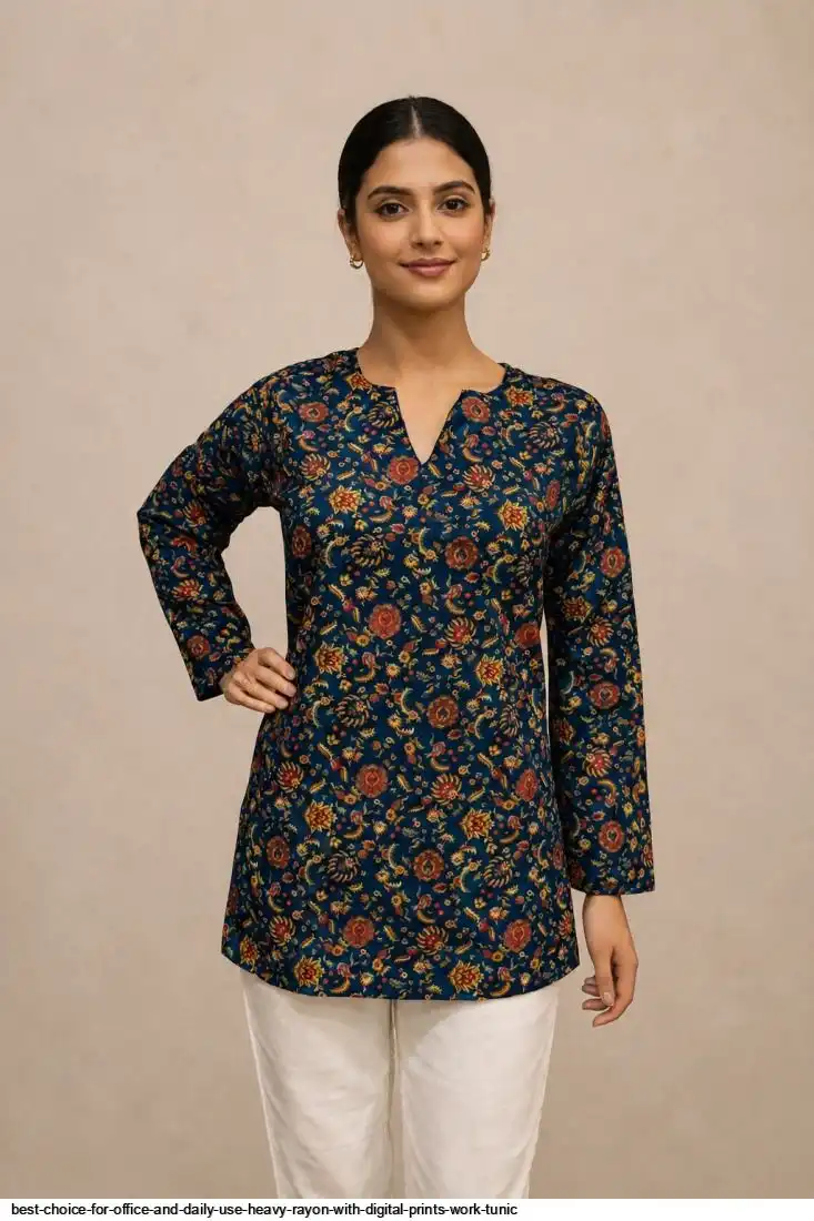 HEAVY RAYON WITH DIGITAL PRINTS WORK TUNIC 23