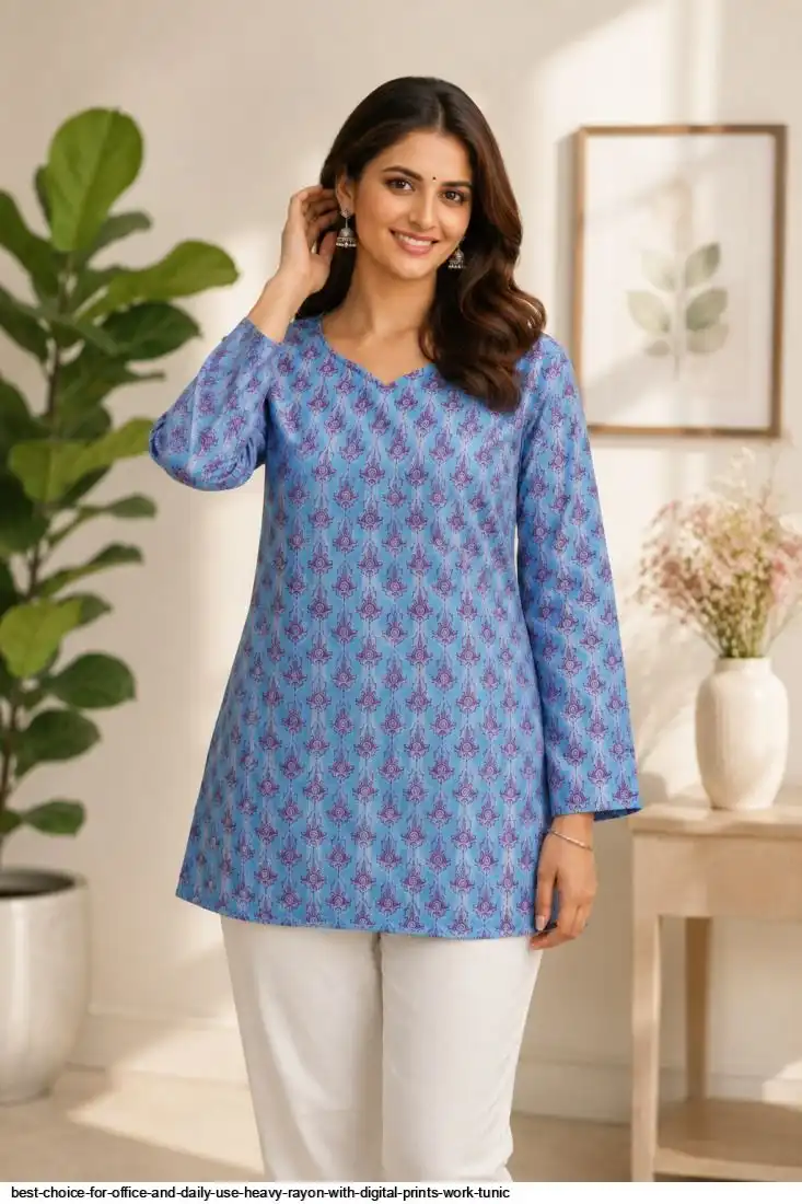 HEAVY RAYON WITH DIGITAL PRINTS WORK TUNIC 25