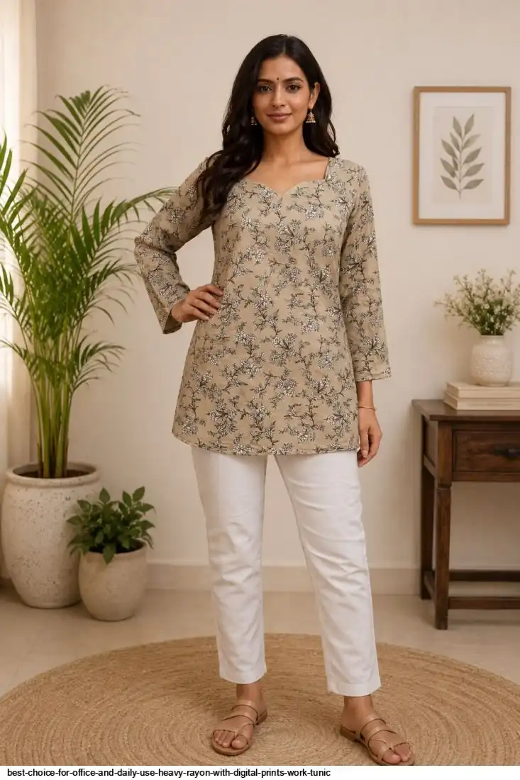 HEAVY RAYON WITH DIGITAL PRINTS WORK TUNIC 24