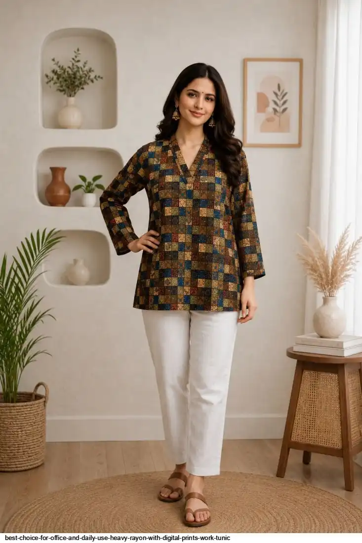 HEAVY RAYON WITH DIGITAL PRINTS WORK TUNIC 26