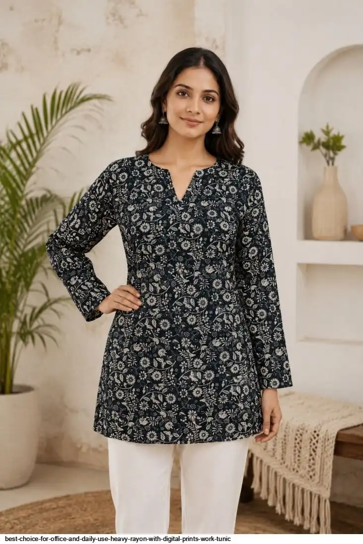HEAVY RAYON WITH DIGITAL PRINTS WORK TUNIC 28