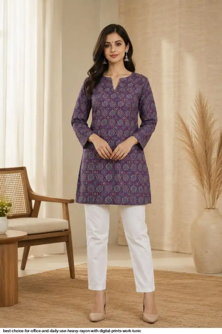 HEAVY RAYON WITH DIGITAL PRINTS WORK TUNIC 27