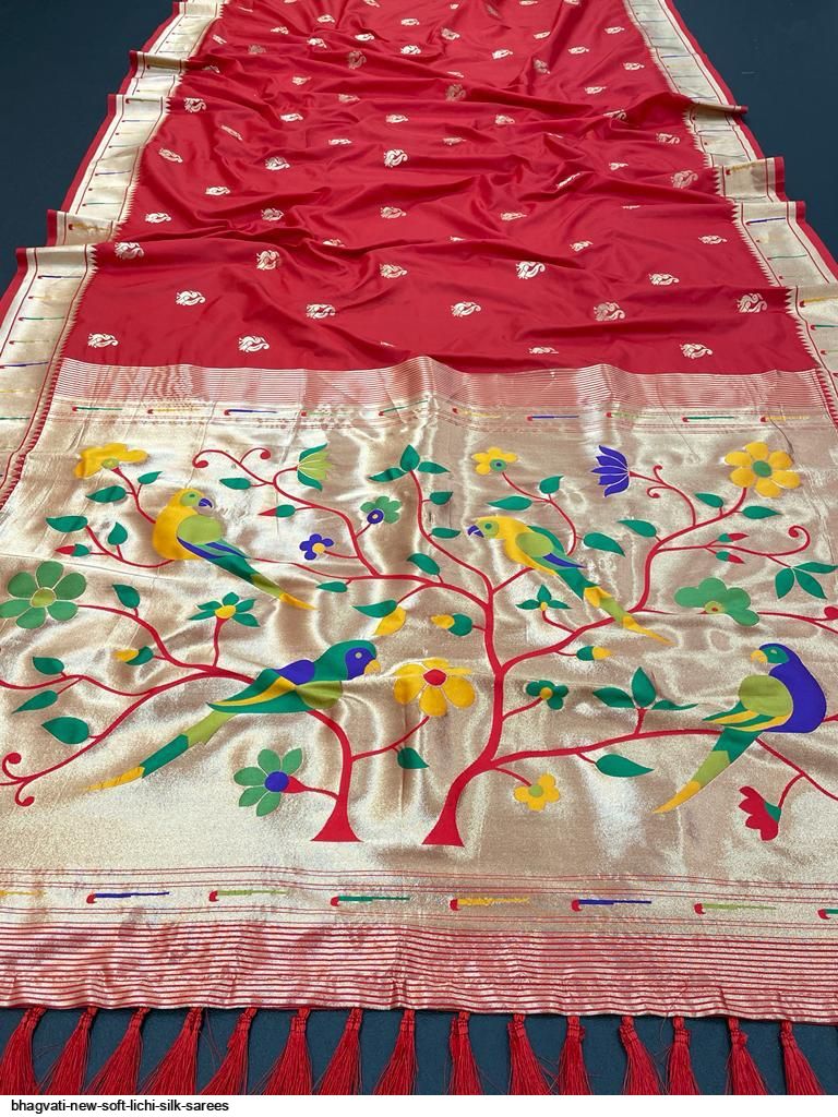 BHAGVATI NEW SOFT LICHI SILK SAREES D