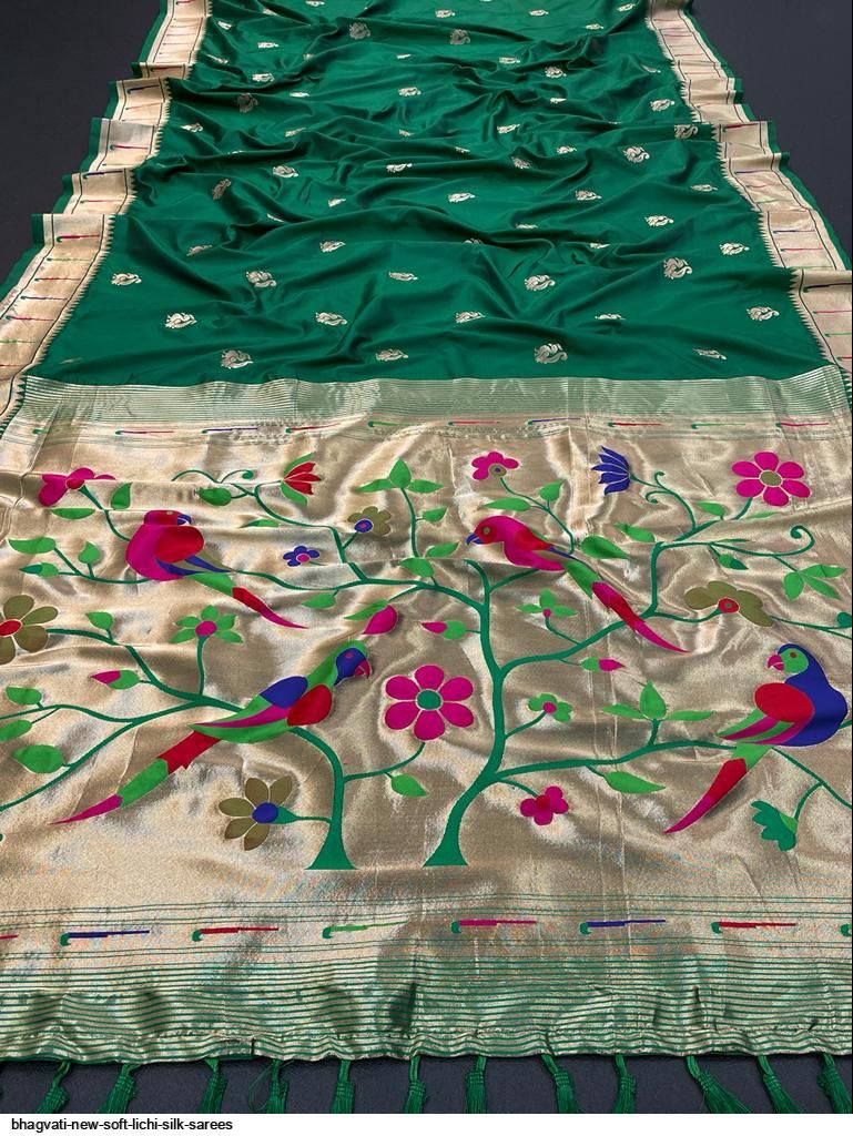 BHAGVATI NEW SOFT LICHI SILK SAREES G