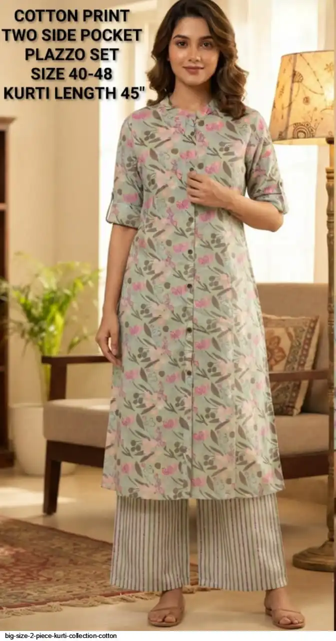 BIG SIZE 2 PIECE KURTI COLLECTION COTTON B