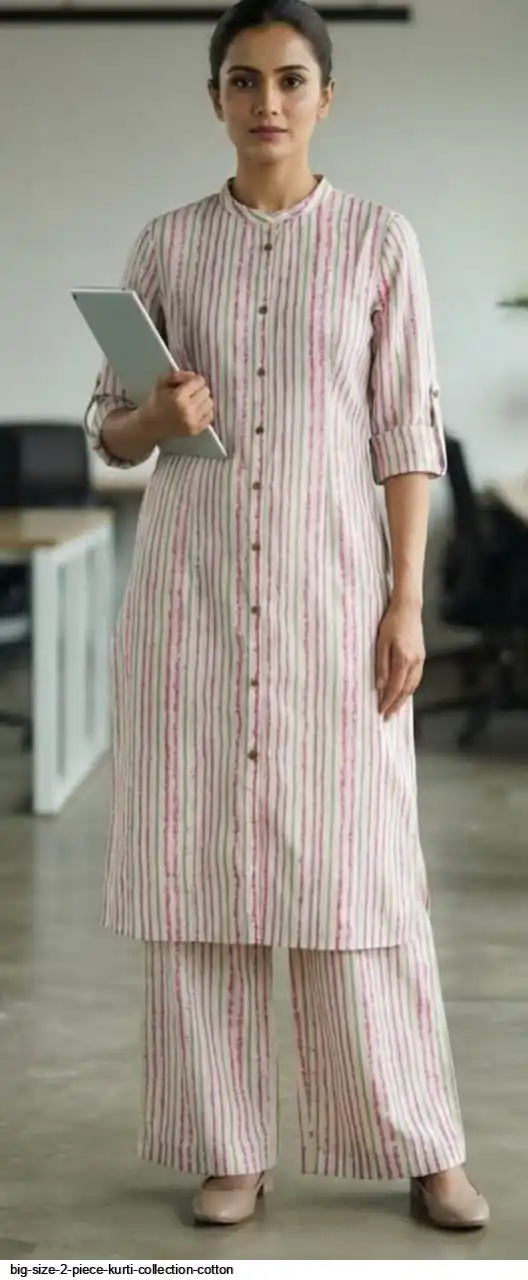 BIG SIZE 2 PIECE KURTI COLLECTION COTTON D