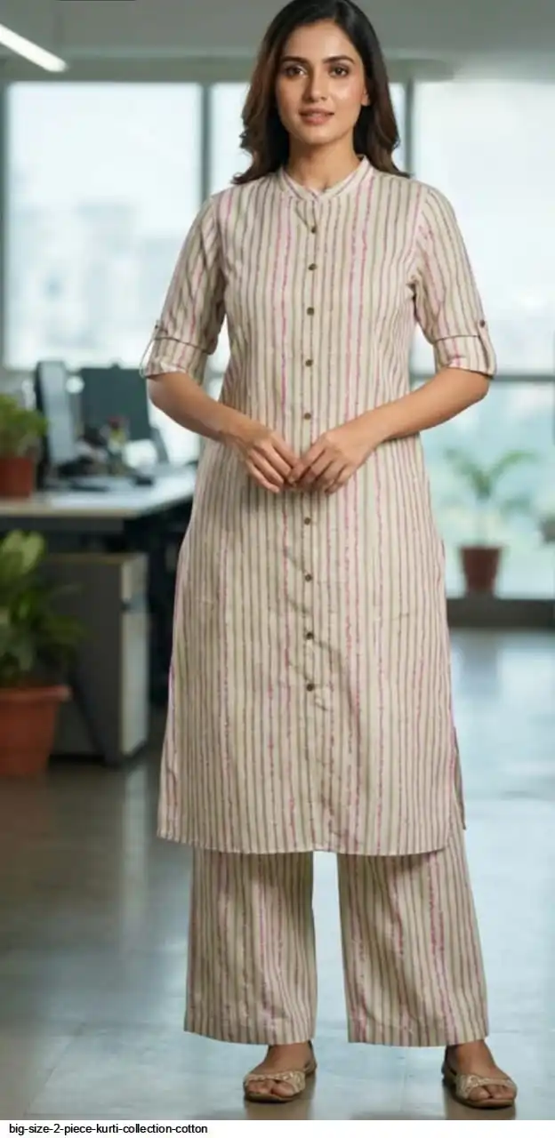 BIG SIZE 2 PIECE KURTI COLLECTION COTTON E