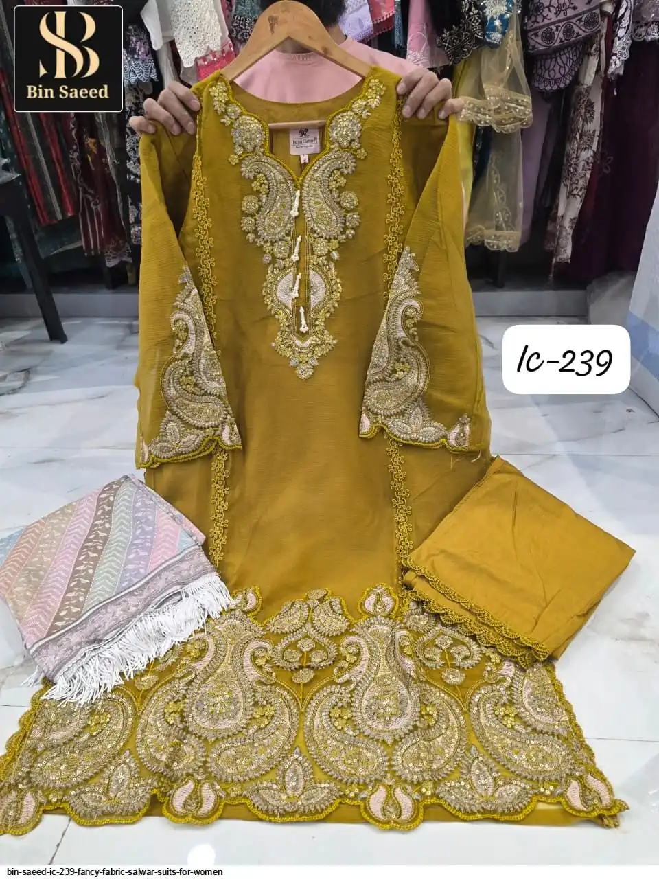 BIN SAEED IC 239 FANCY FABRIC SALWAR SUITS FOR WOMEN 2