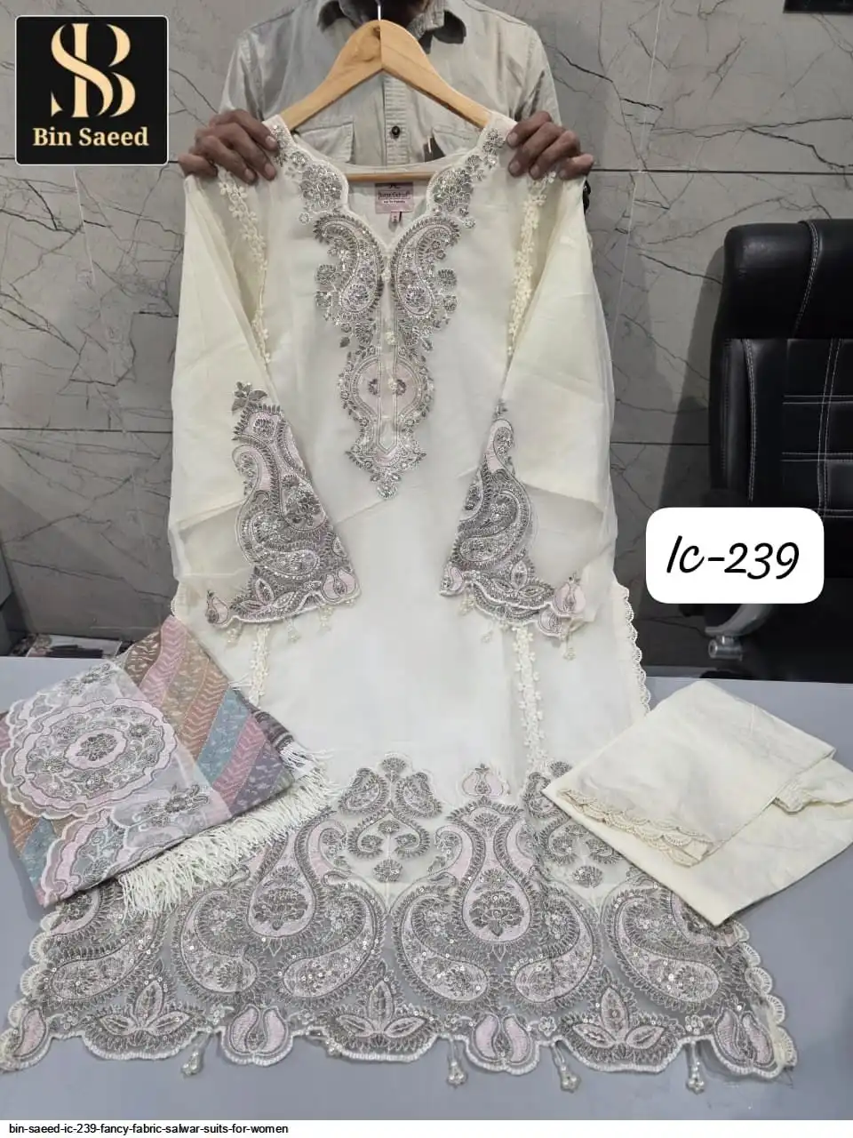 BIN SAEED IC 239 FANCY FABRIC SALWAR SUITS FOR WOMEN 3