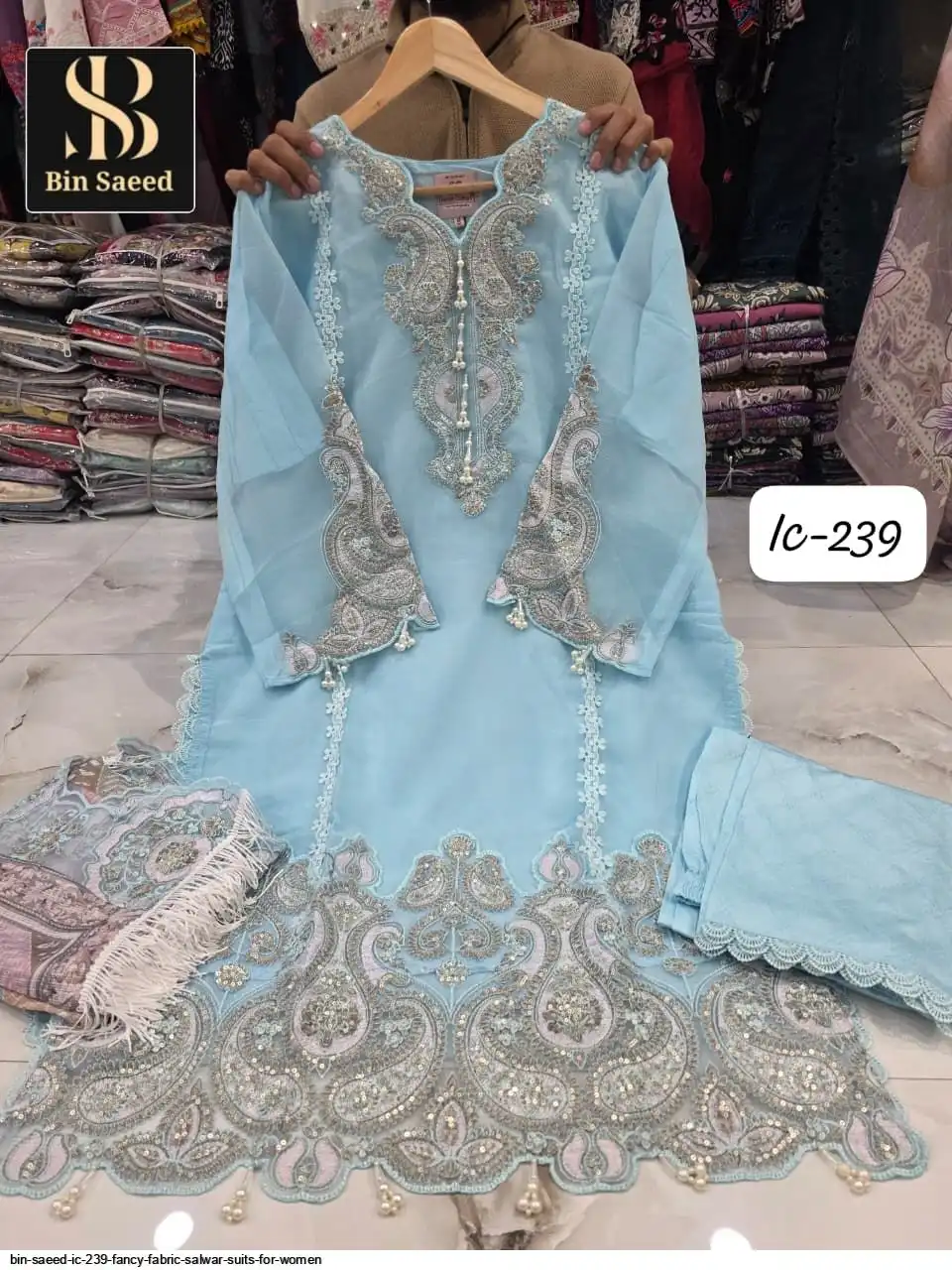 BIN SAEED IC 239 FANCY FABRIC SALWAR SUITS FOR WOMEN 5
