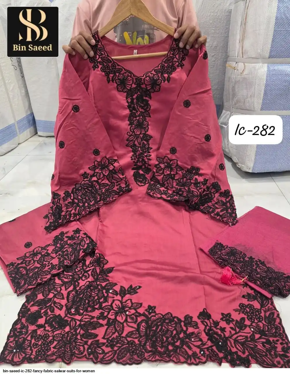 BIN SAEED IC 282 FANCY FABRIC SALWAR SUITS FOR WOMEN 4