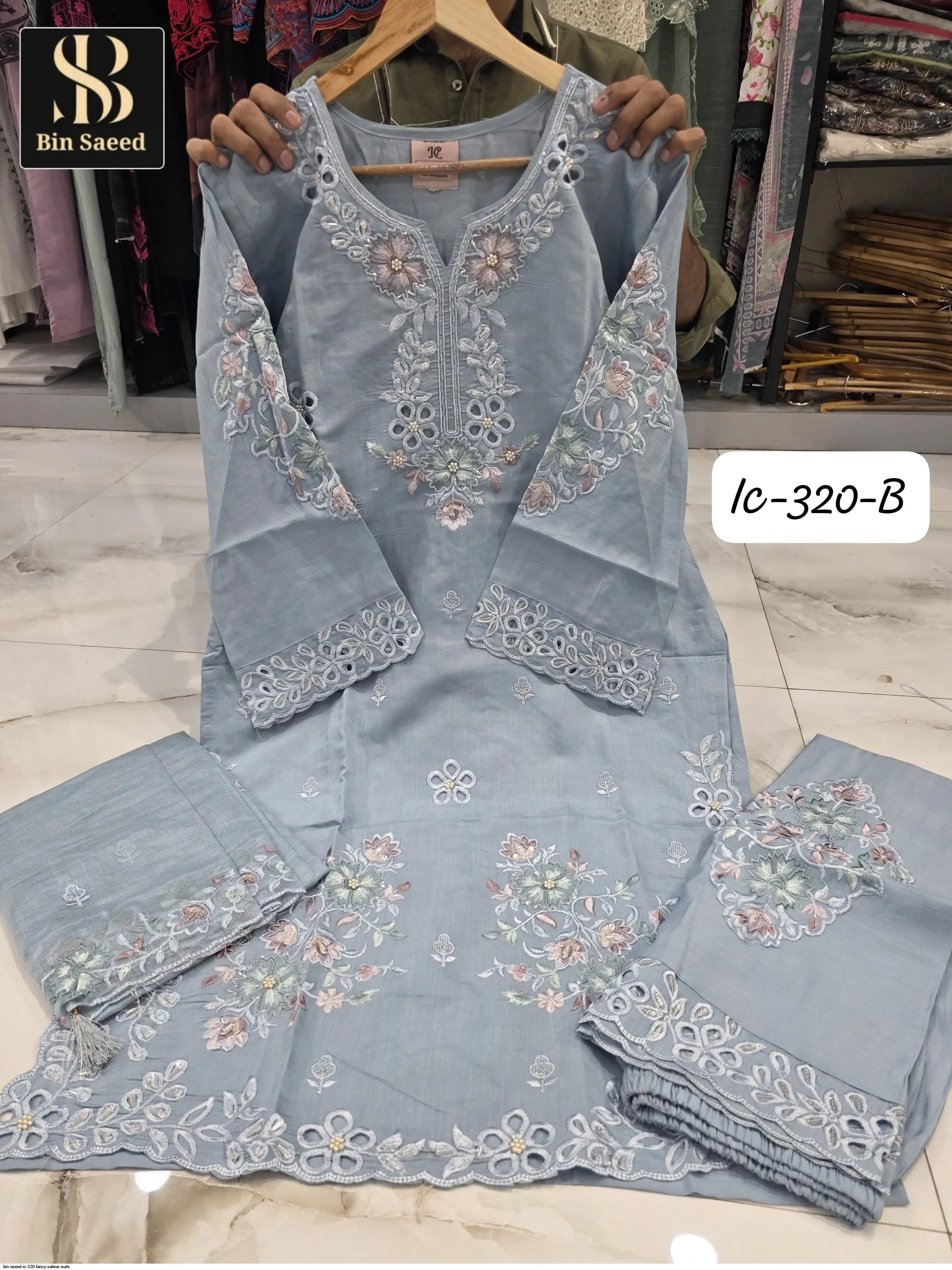 BIN SAEED IC 320 FANCY SALWAR SUITS 4
