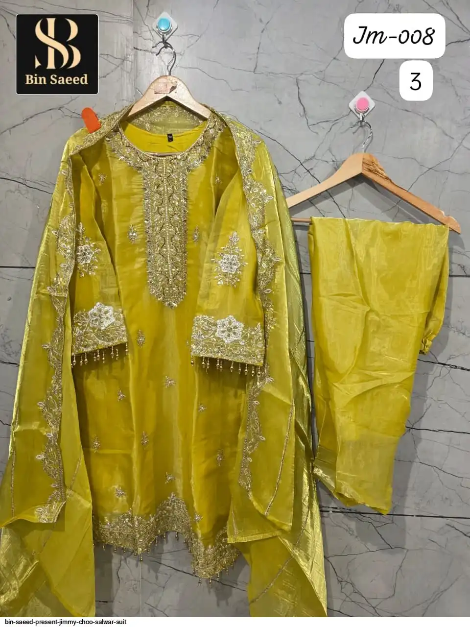 BIN SAEED PRESENT JIMMY CHOO SALWAR SUIT 102