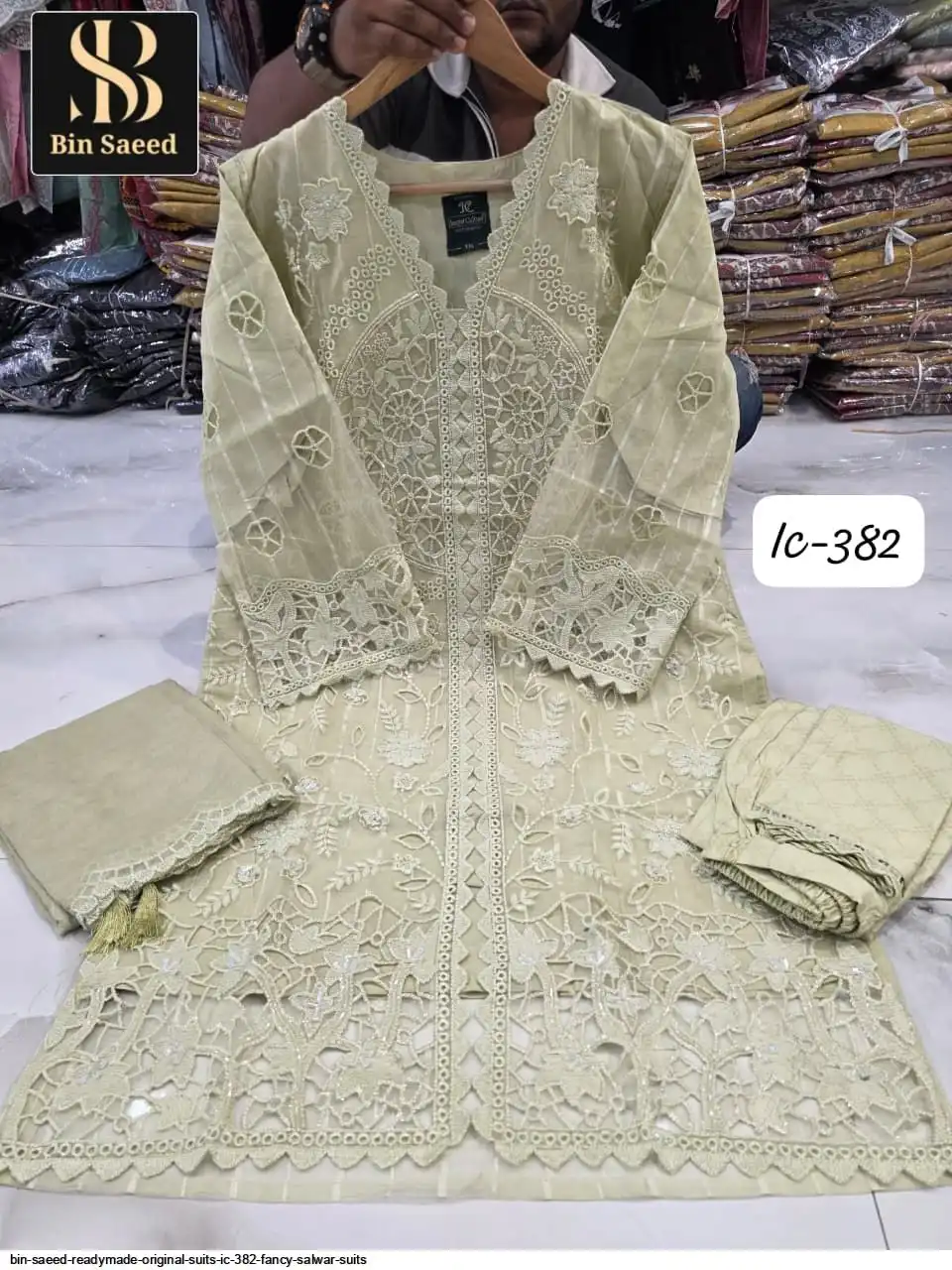BIN SAEED READYMADE ORIGINAL SUITS IC 382 FANCY SALWAR SUITS 2