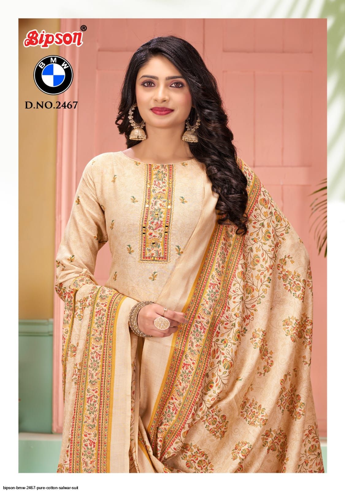BIPSON BMW 2467 PURE COTTON SALWAR SUIT