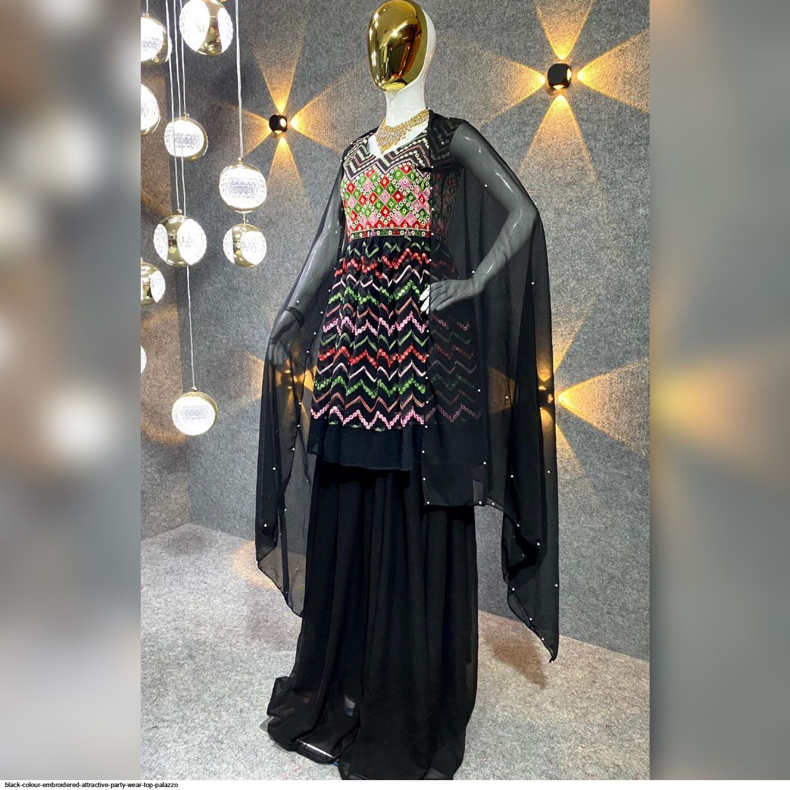 Black color Nylon Net fabric for Women's Kids Partywear Dress - Charu  Creation