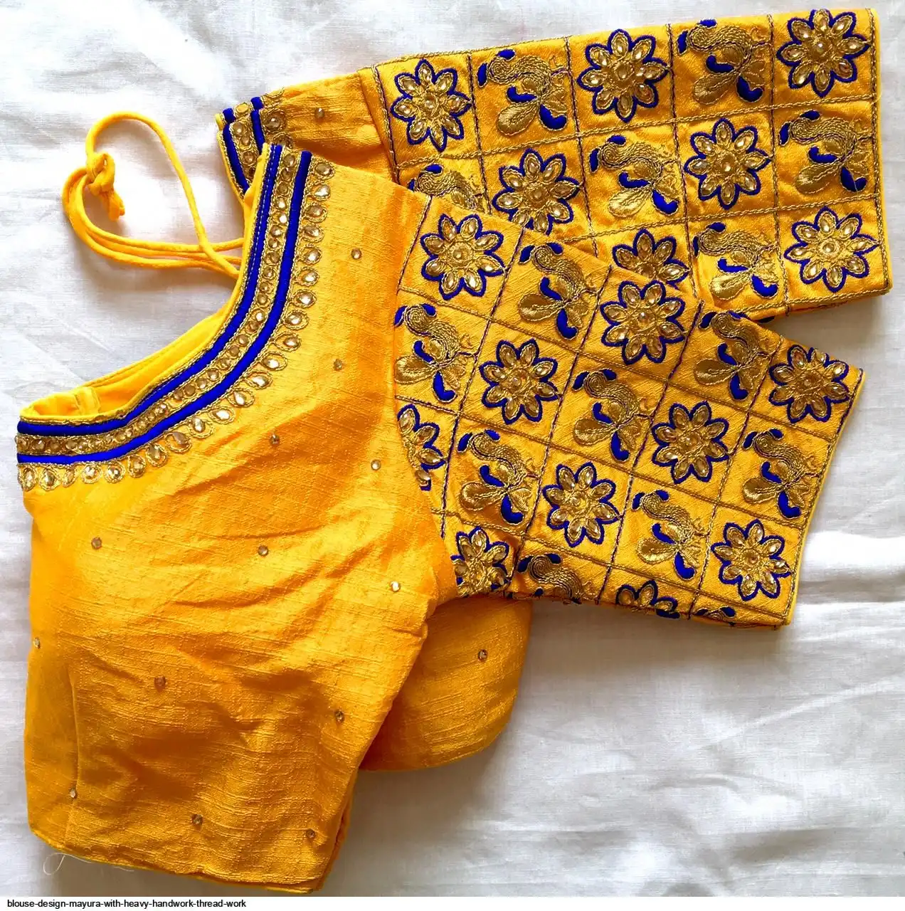 BLOUSE DESIGN MAYURA WITH HEAVY HANDWORK THREAD WORK 1