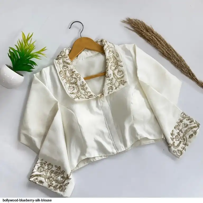 BOLLYWOOD BLUEBERRY SILK BLOUSE D