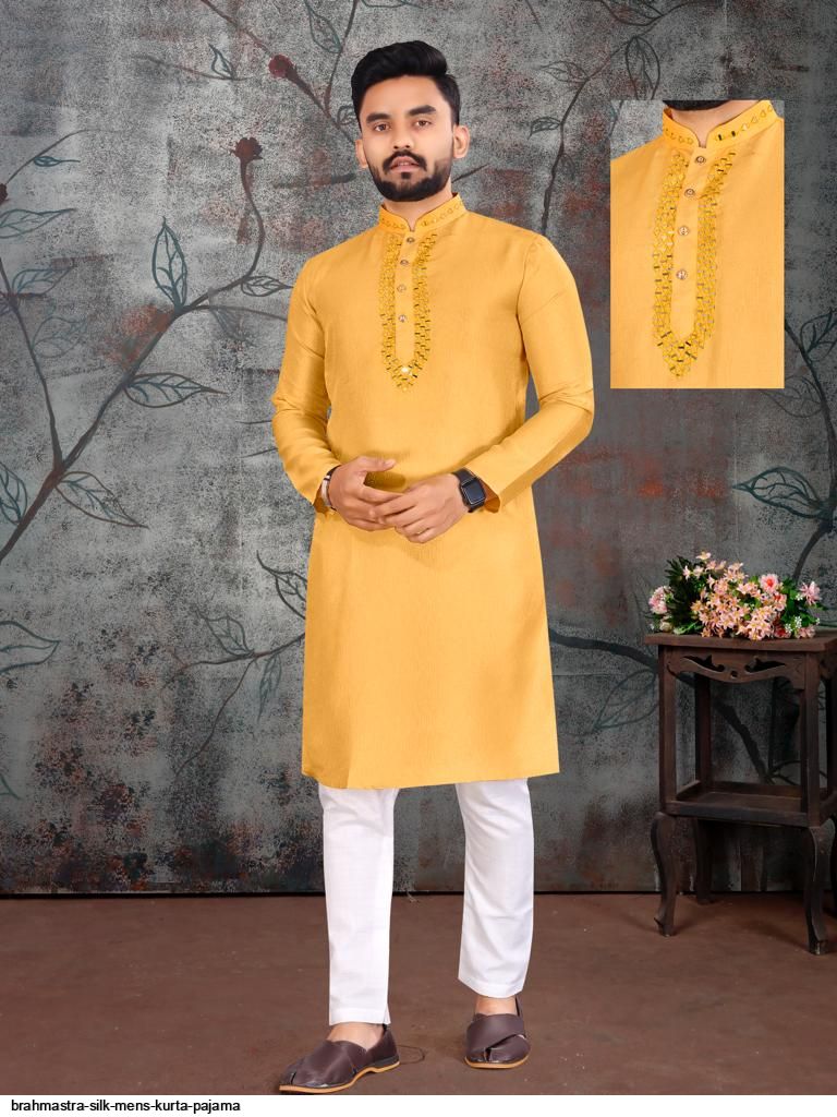 BRAHMASTRA silk mens kurta pajama