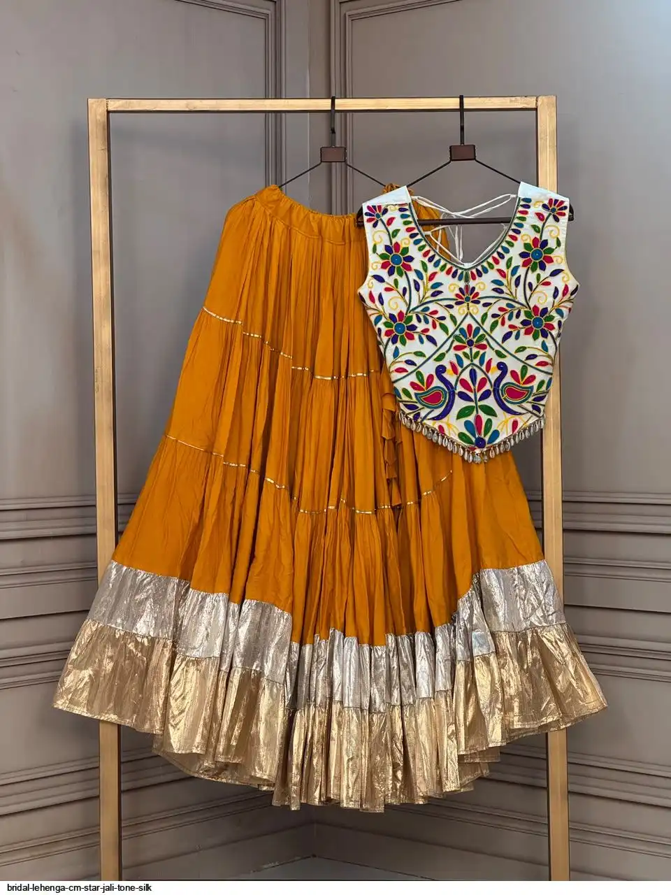BRIDAL LEHENGA CM STAR JALI TONE SILK 2