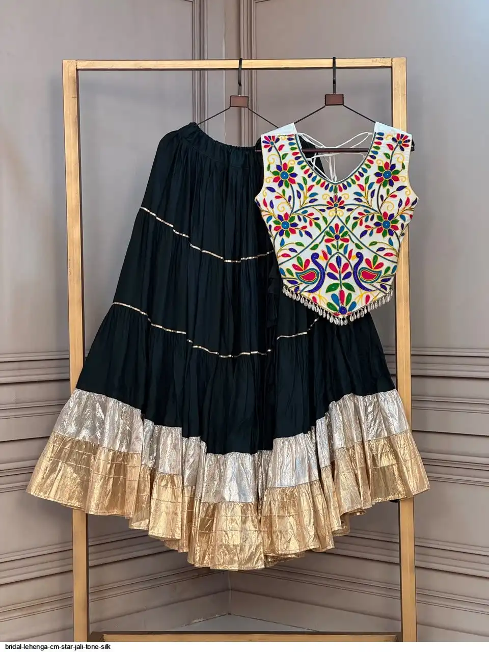 BRIDAL LEHENGA CM STAR JALI TONE SILK 3