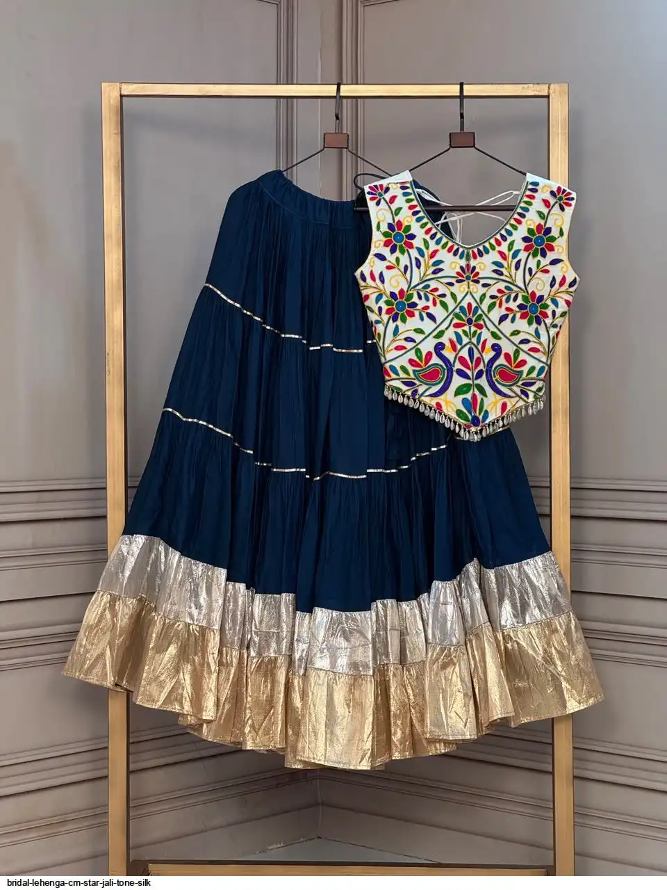 BRIDAL LEHENGA CM STAR JALI TONE SILK 5