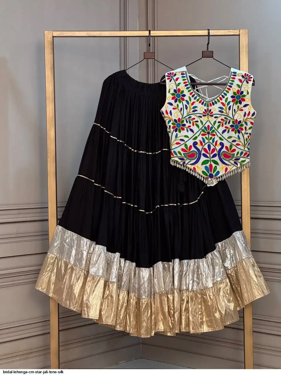 BRIDAL LEHENGA CM STAR JALI TONE SILK 12