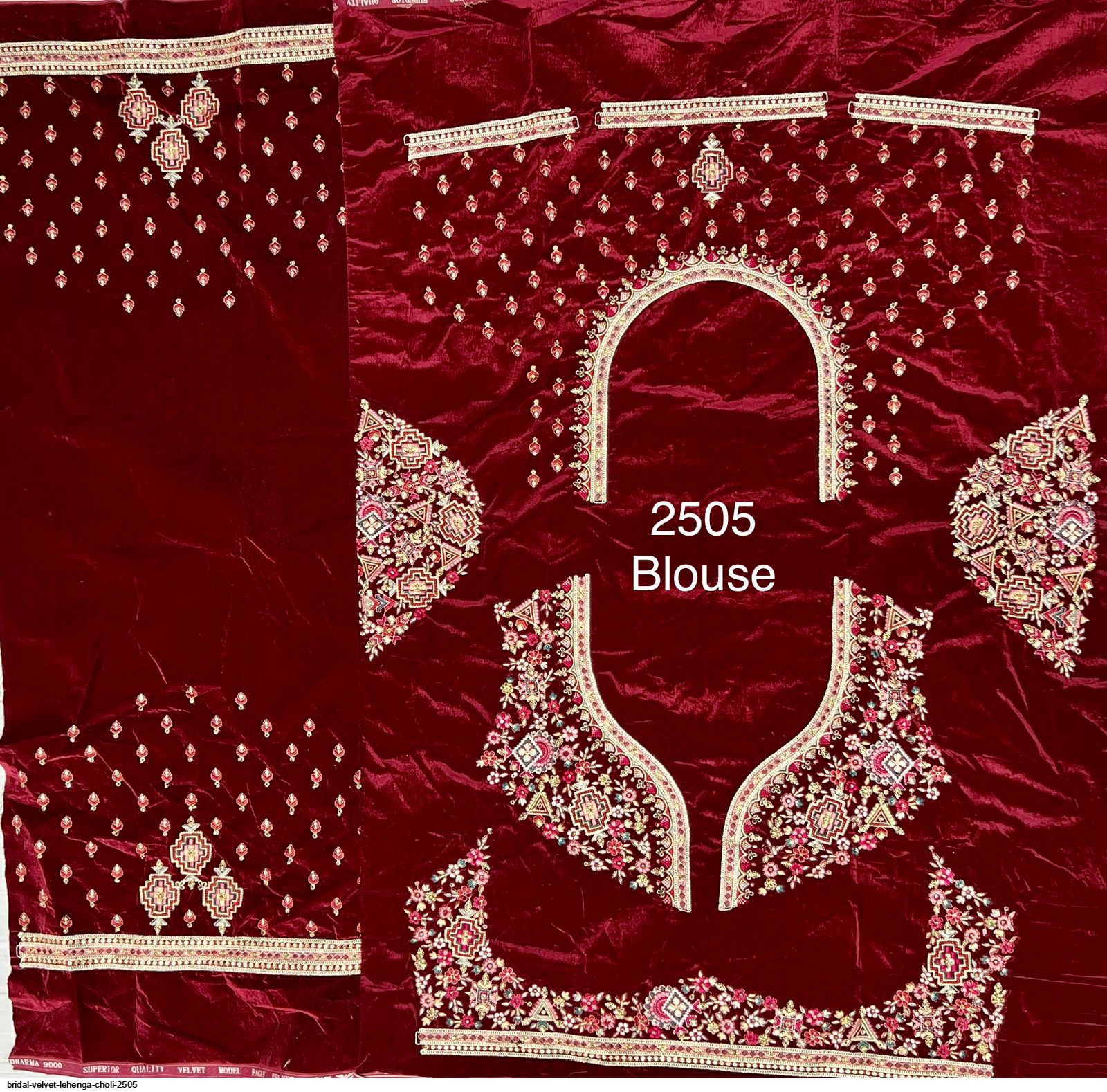 velvet Unstitched Bridal Lehenga Choli, Size: Free Size at Rs 12999 in Surat