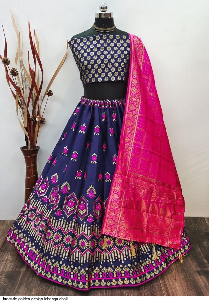 Brocade Fabric Exclusive New Designer Lehengas at Rs 694 in Surat