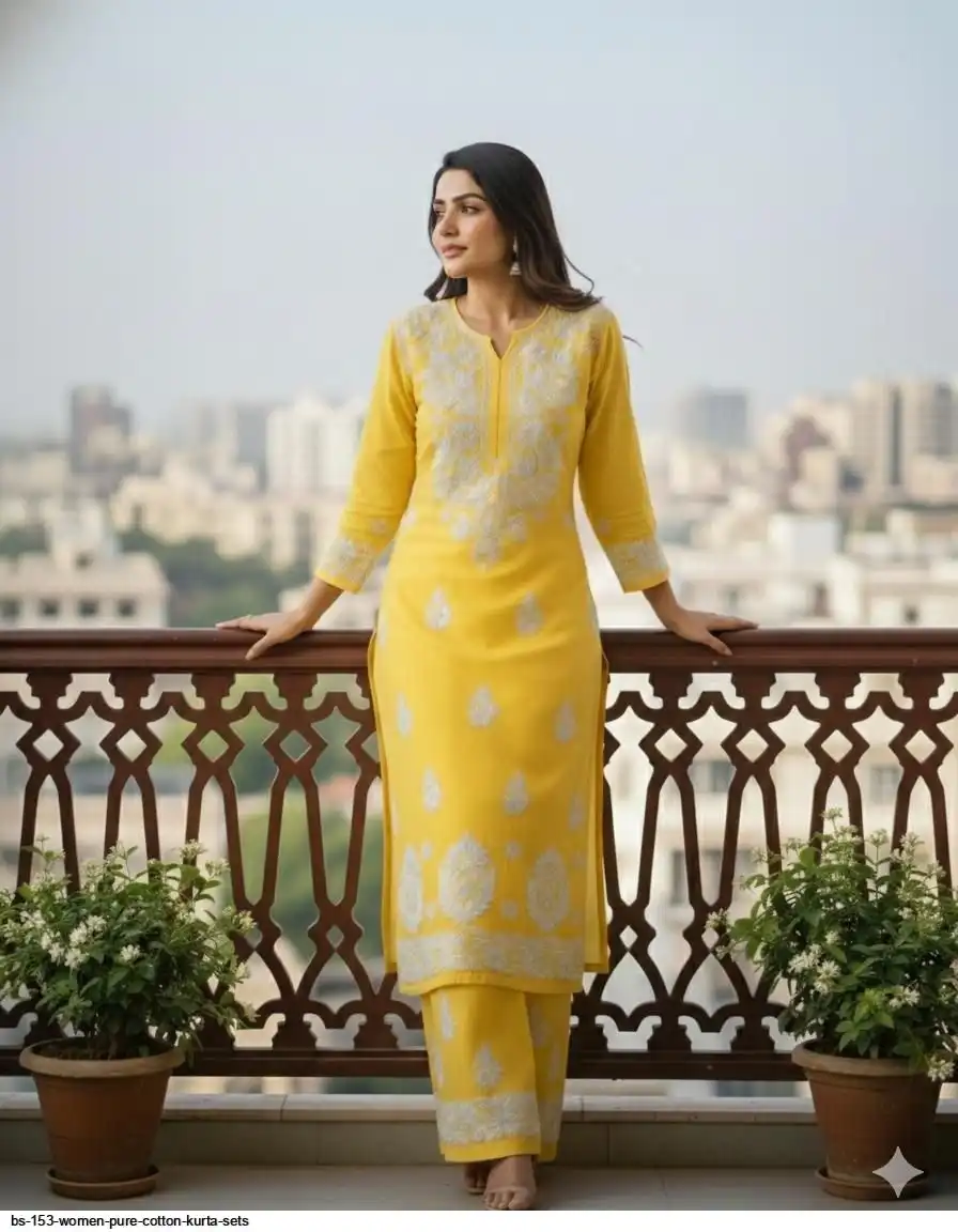 BS 153 WOMEN PURE COTTON KURTA SETS 2