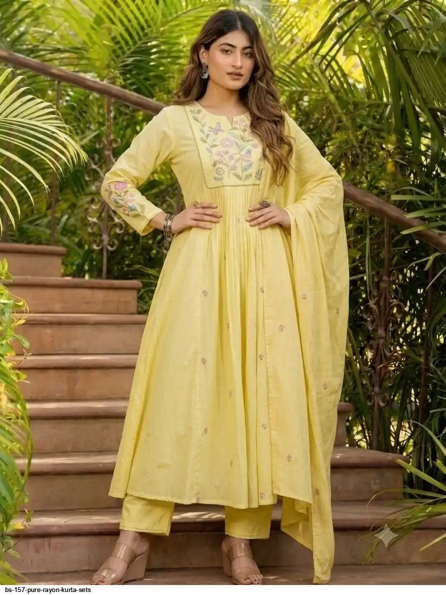BS 157 PURE RAYON KURTA SETS 2