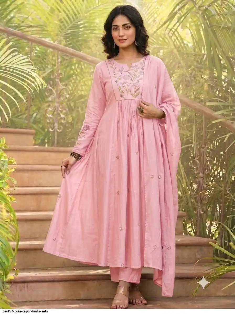 BS 157 PURE RAYON KURTA SETS 4