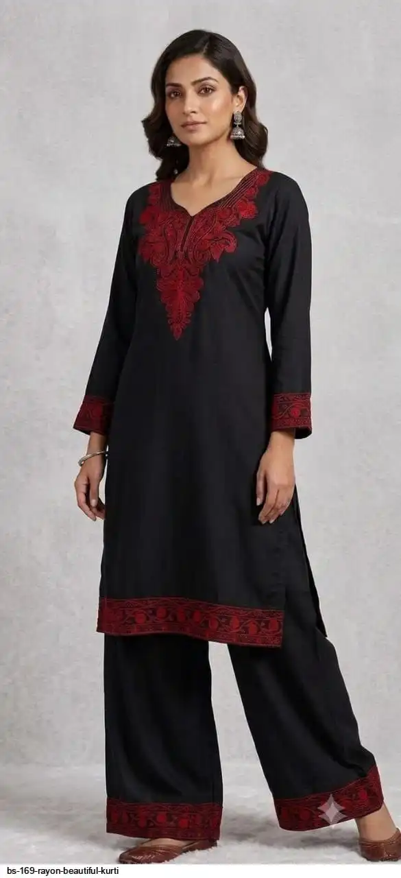 BS 169 RAYON BEAUTIFUL KURTI 2