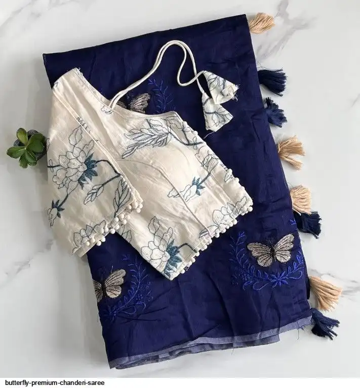 BUTTERFLY PREMIUM CHANDERI SAREE 3