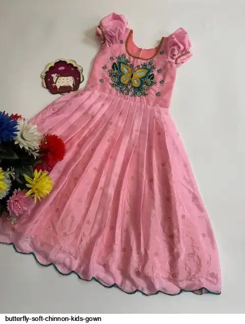 BUTTERFLY SOFT CHINNON KIDS GOWN B