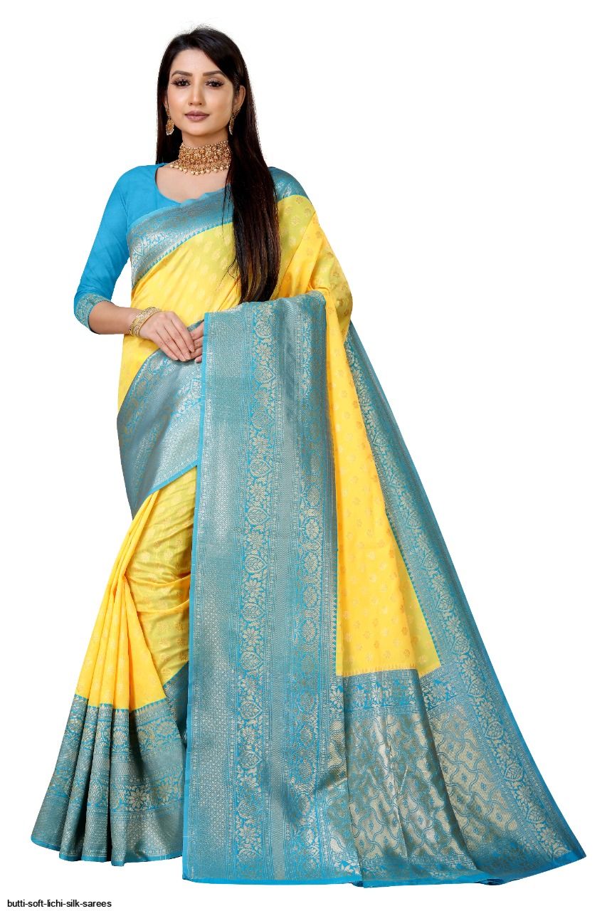 BUTTI SOFT LICHI SILK SAREES C
