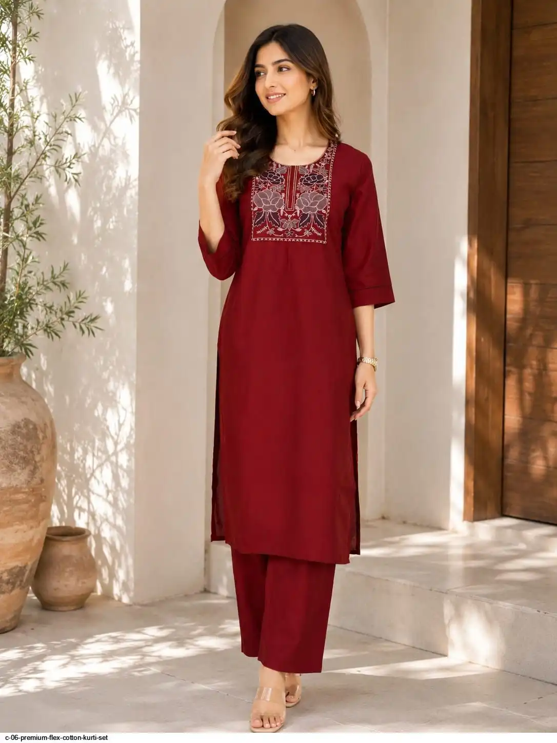 C 06 PREMIUM FLEX COTTON KURTI SET B