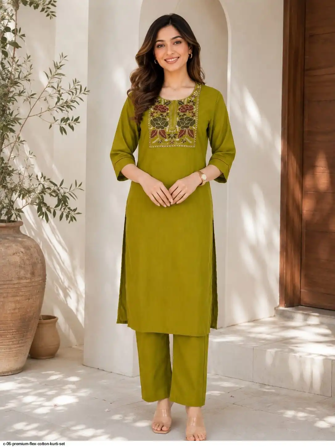 C 06 PREMIUM FLEX COTTON KURTI SET C
