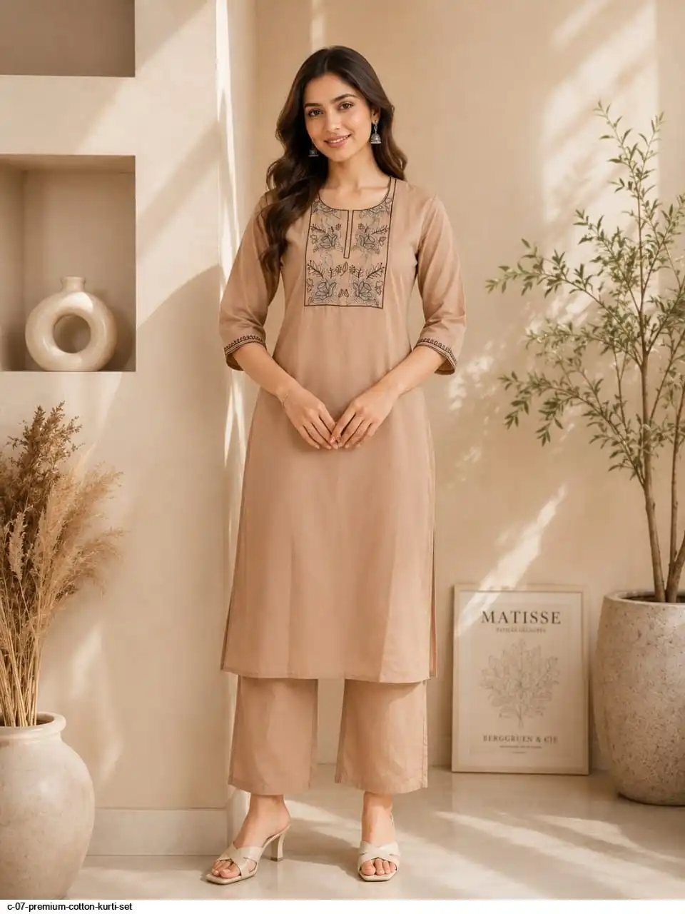 C 07 PREMIUM COTTON KURTI SET B