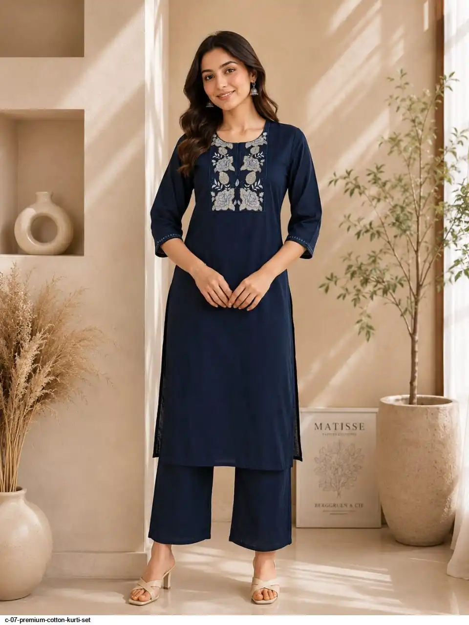 C 07 PREMIUM COTTON KURTI SET C