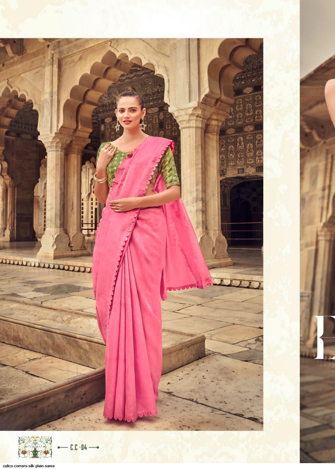 Buy 38/S-2 Size Chiffon Plain Sarees Online for Women in Malaysia