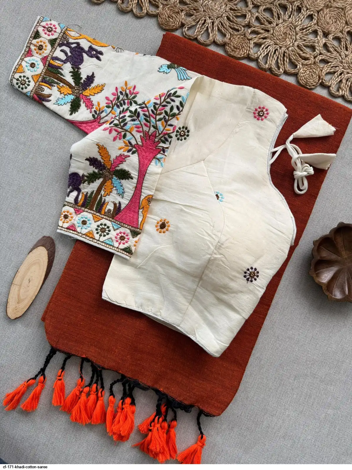 CF 171 KHADI COTTON SAREE E